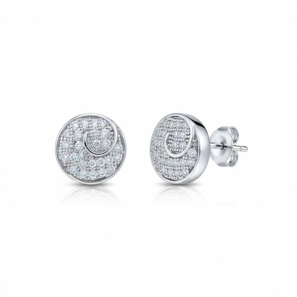 ARRACADES OR BLANC 18KL DIAMANTS