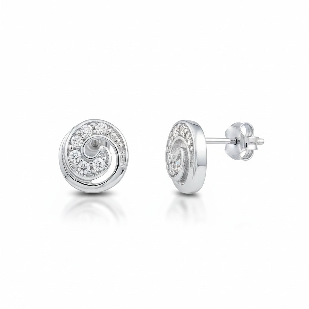 ARRACADES OR BLANC 18KL DIAMANTS