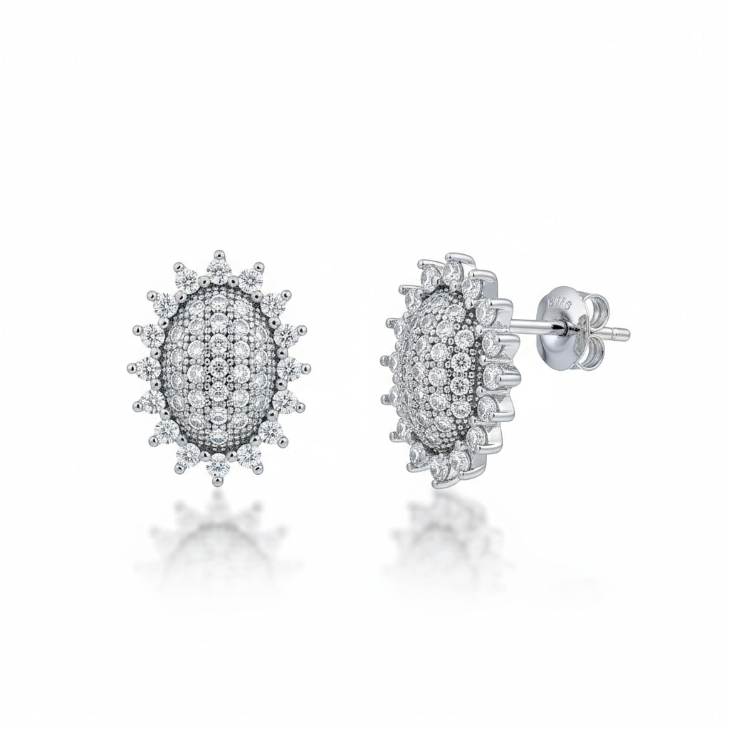 ARRACADES OR BLANC 18KL DIAMANTS