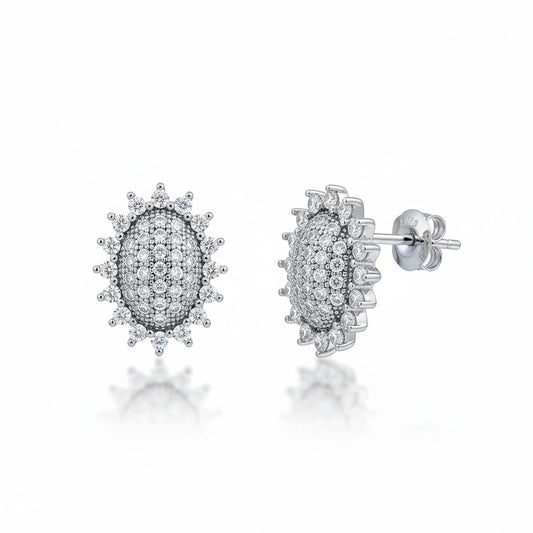PENDIENTES ORO BLANCO 18KL DIAMANTES