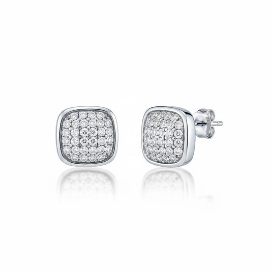 PENDIENTES ORO BLANCO 18KL DIAMANTES