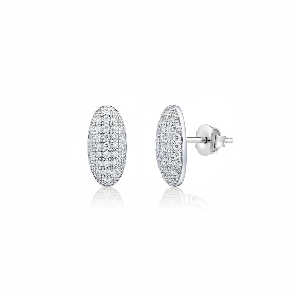 ARRACADES OR BLANC 18KL DIAMANTS