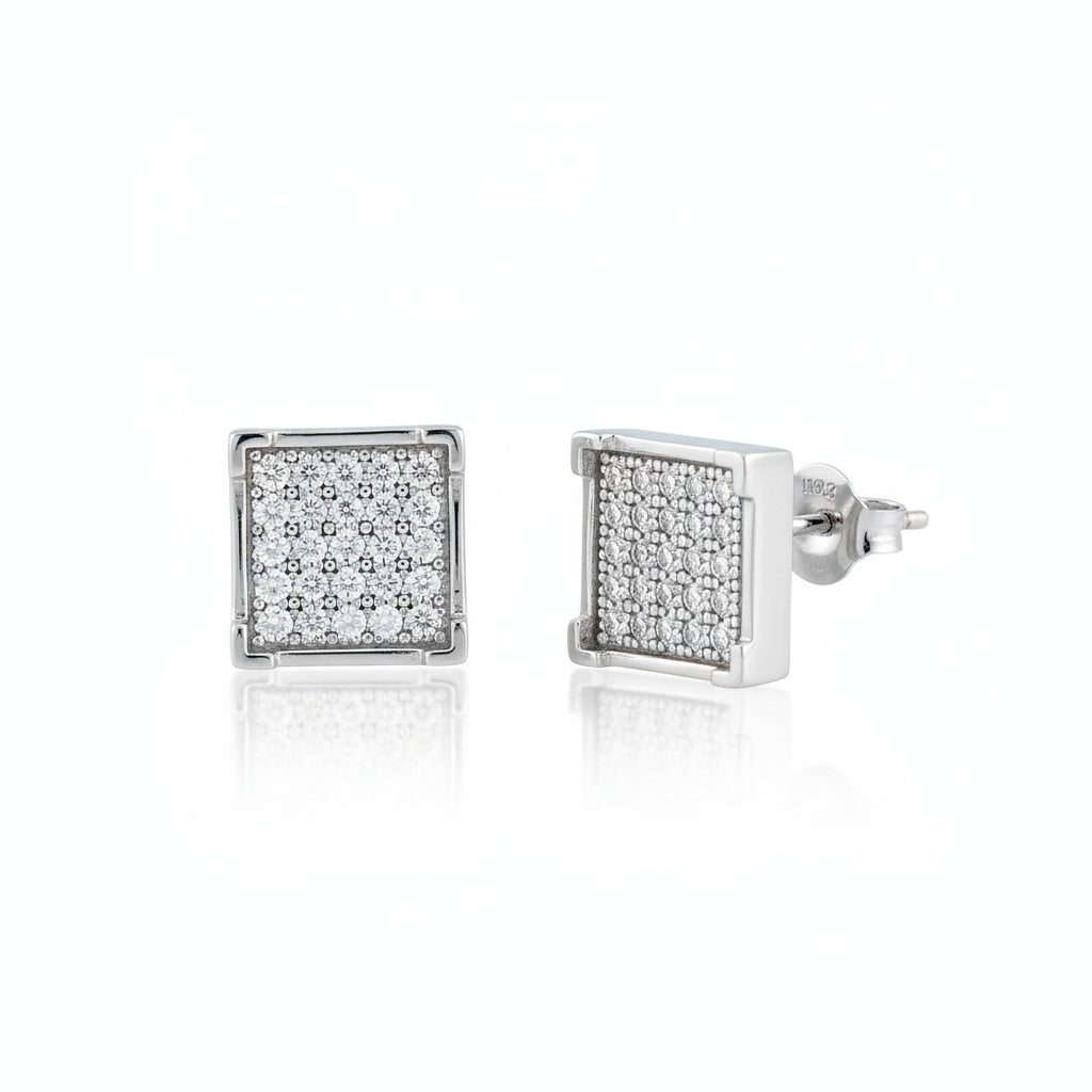 ARRACADES OR BLANC 18KL DIAMANTS