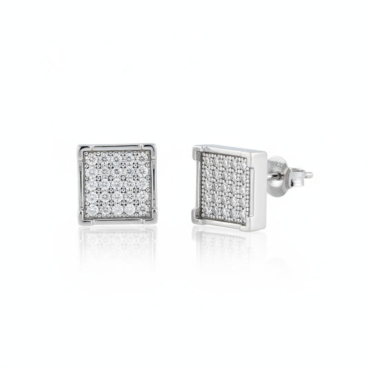 PENDIENTES ORO BLANCO 18KL DIAMANTES