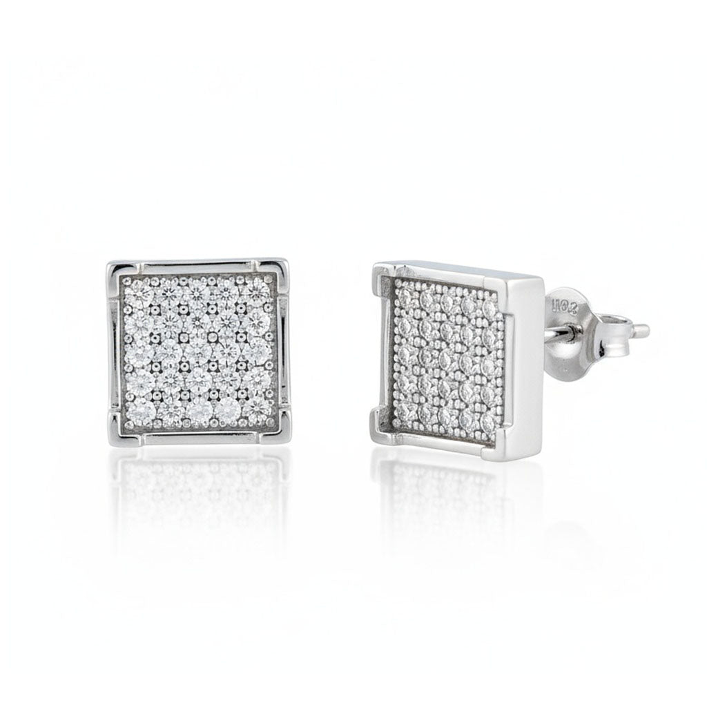 ARRACADES OR BLANC 18KL DIAMANTS