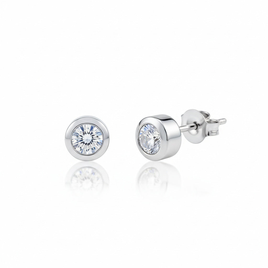 ARRACADES OR BLANC 18KL DIAMANTS