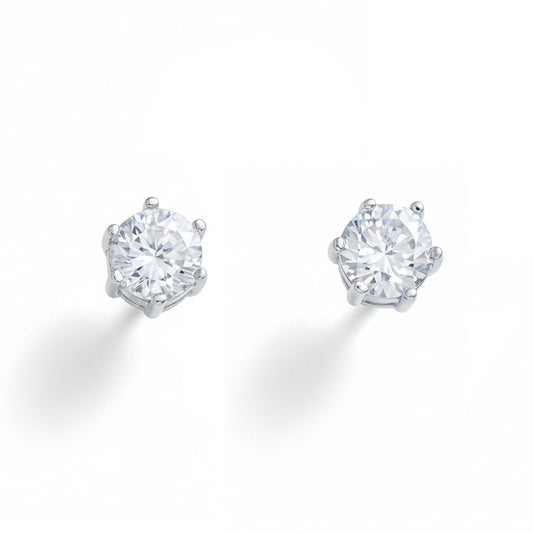 PENDIENTES ORO BLANCO 18KL DIAMANTES