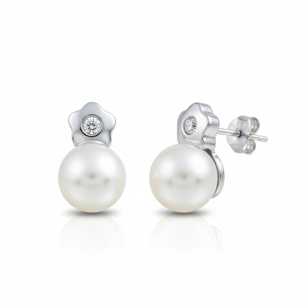 ARRACADES OR BLANC 18KL DIAMANTS