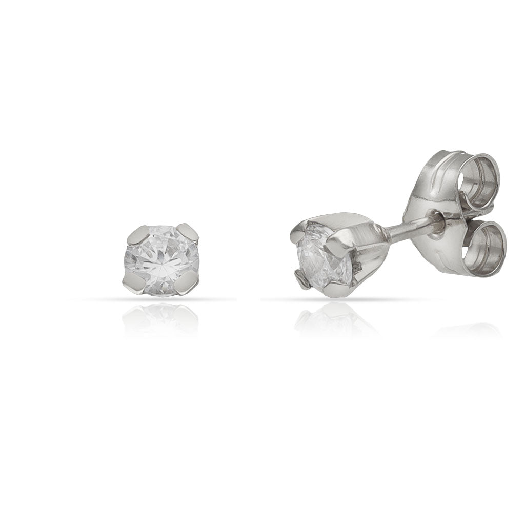 ARRACADES OR BLANC 18KL DIAMANTS