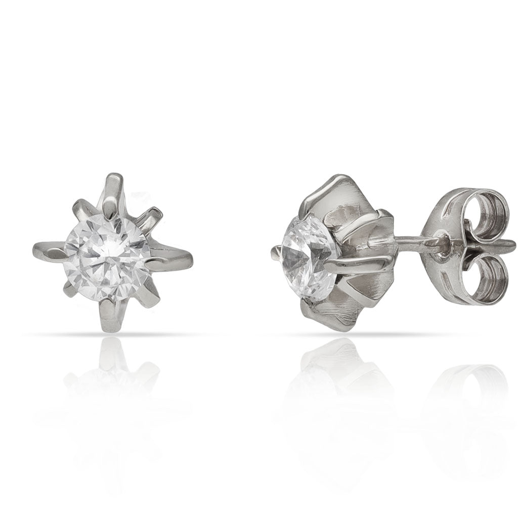 ARRACADES OR BLANC 18KL DIAMANTS