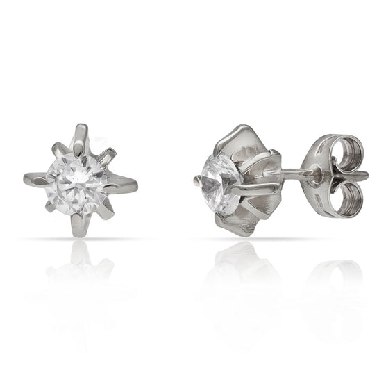 PENDIENTES ORO BLANCO 18KL DIAMANTES