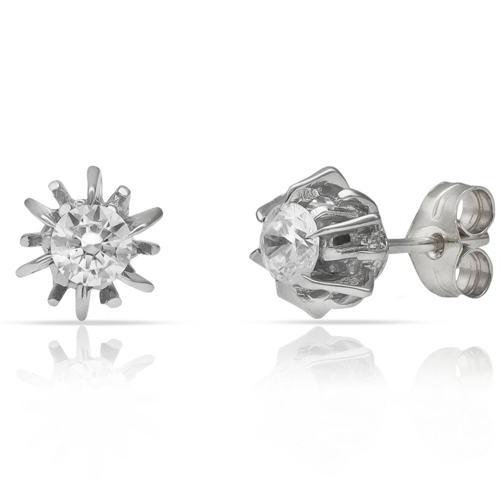 ARRACADES OR BLANC 18KL DIAMANTS