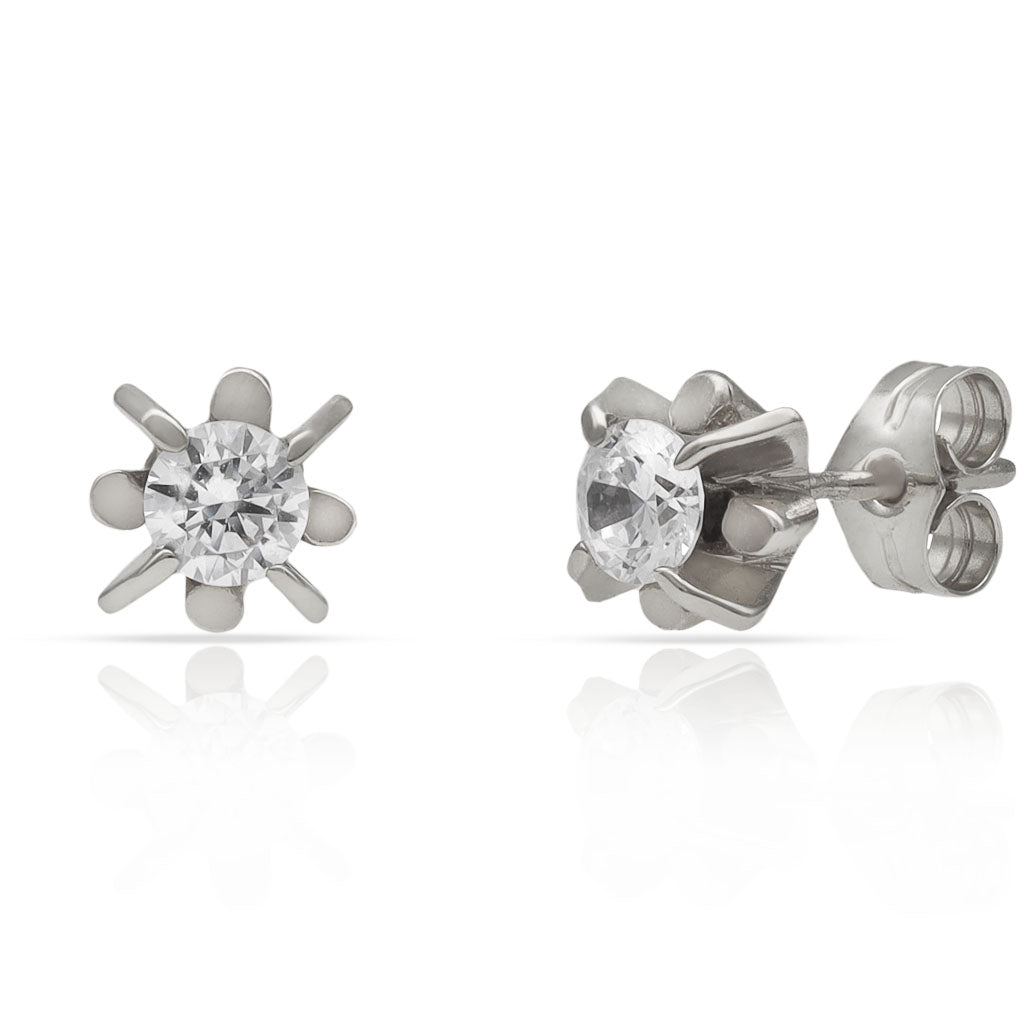 ARRACADES OR BLANC 18KL DIAMANTS