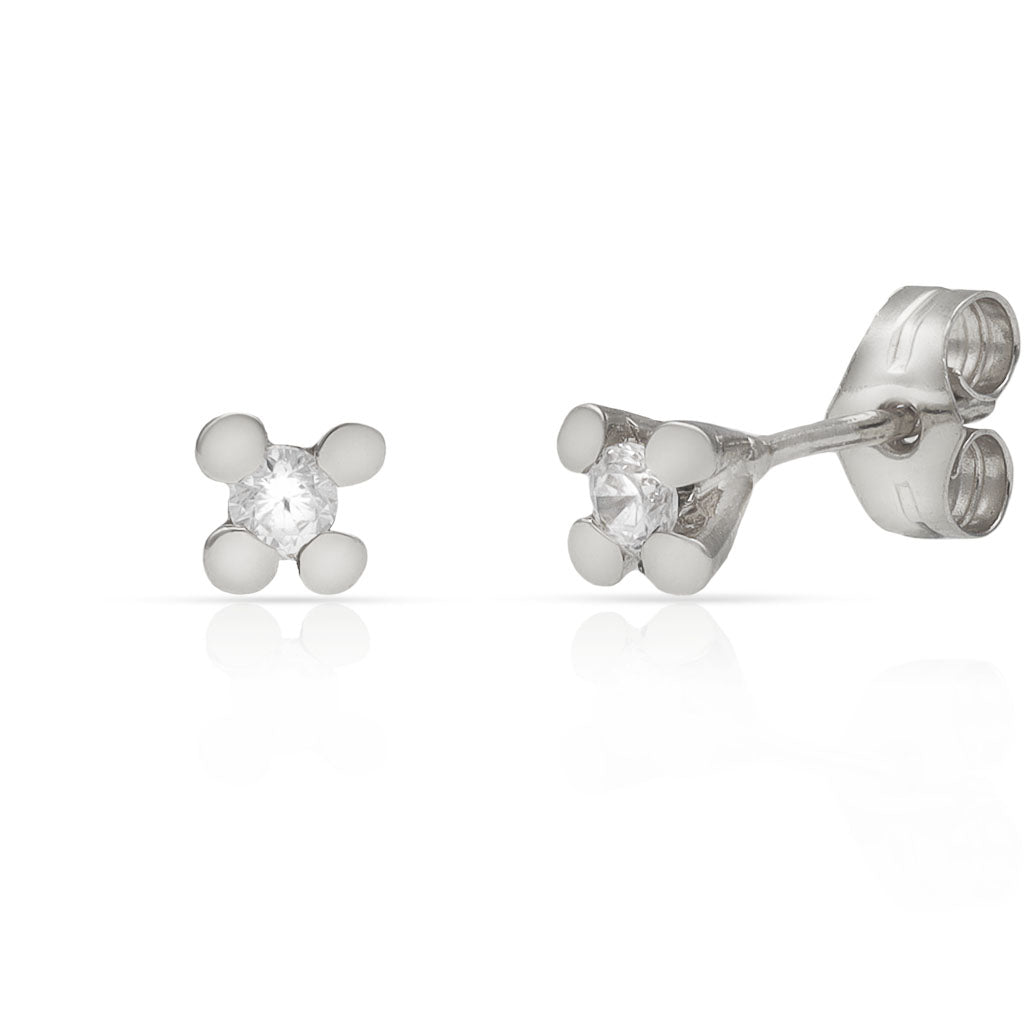 ARRACADES OR BLANC 18KL DIAMANTS