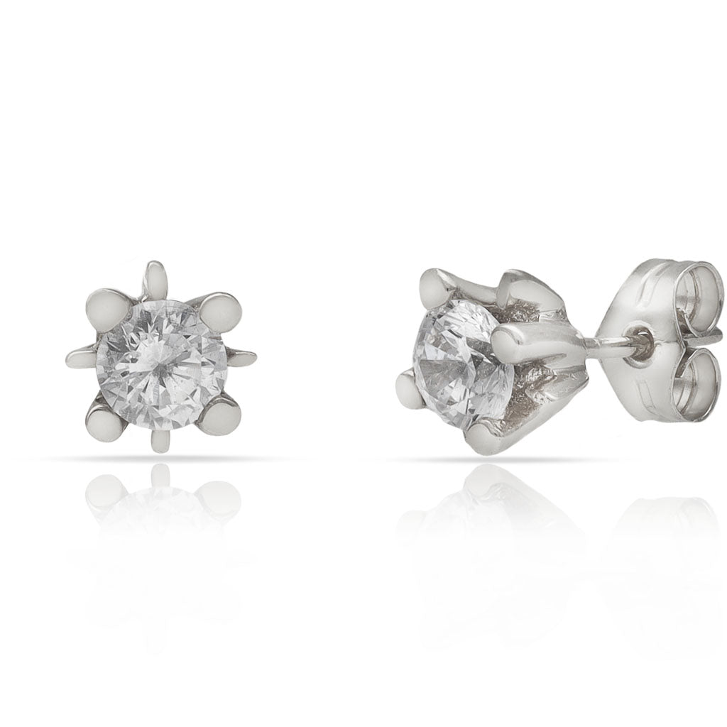 ARRACADES OR BLANC 18KL DIAMANTS