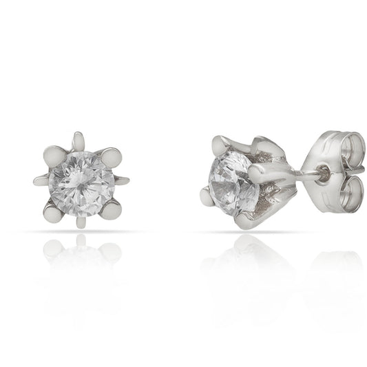 PENDIENTES ORO BLANCO 18KL DIAMANTES