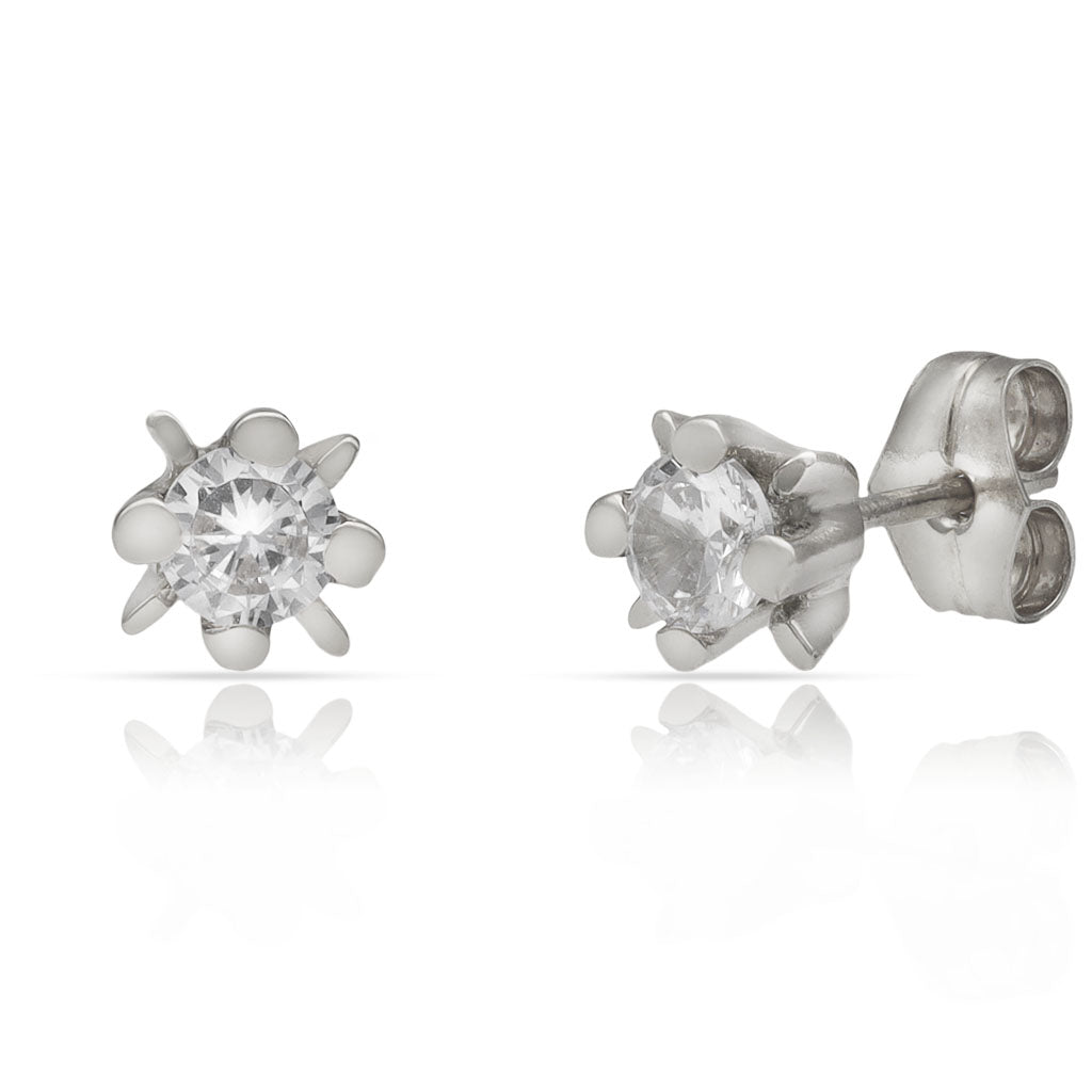 ARRACADES OR BLANC 18KL DIAMANTS