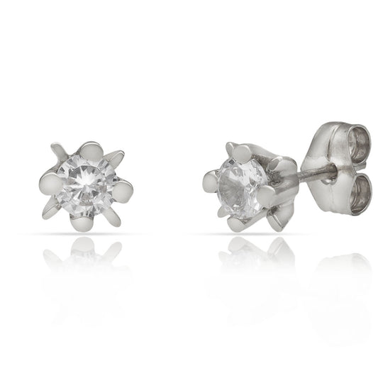 PENDIENTES ORO BLANCO 18KL DIAMANTES