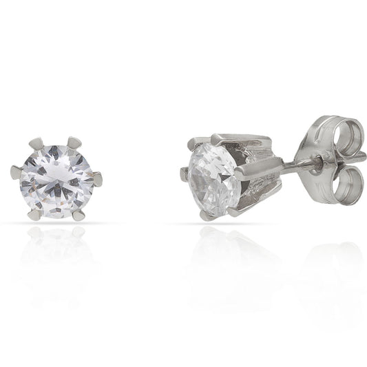 PENDIENTES ORO BLANCO 18KL DIAMANTES