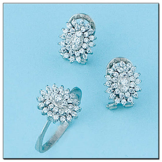 PENDIENTES ORO BLANCO 18KL DIAMANTES