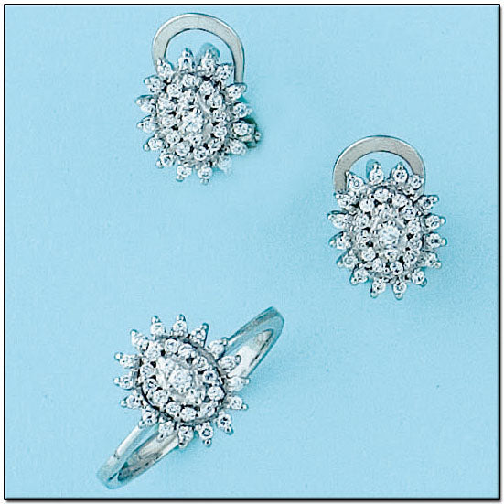PENDIENTES ORO BLANCO 18KL DIAMANTES