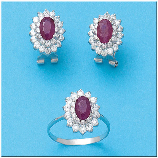 PENDIENTES ORO BLANCO 18KL DIAMANTES