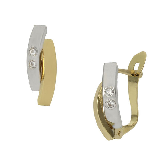 ARRACADES OR 18KL BICOLOR CIRCONETES