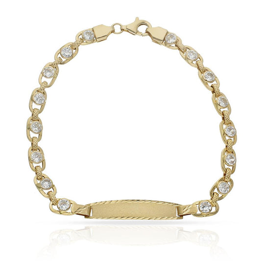 PULSERA ORO 18KL TROQUELADA CIRCONITAS