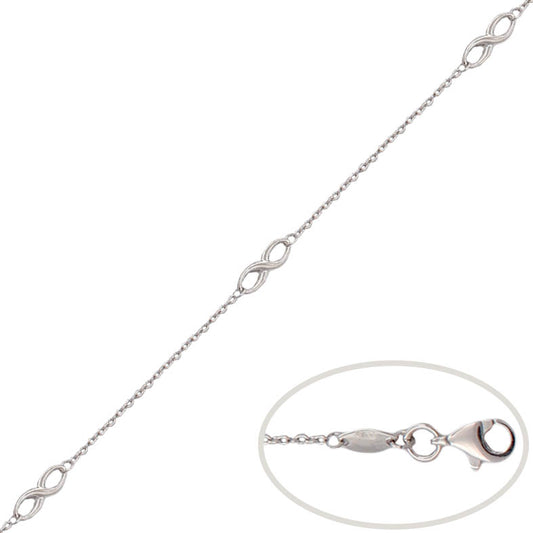 PULSERA ORO BLANCO 18KL INFINITOS