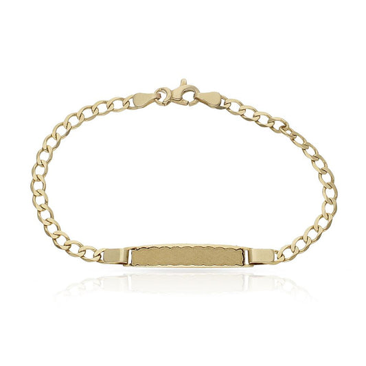 PULSERA ORO 18KL OVAL PLANA PLACA