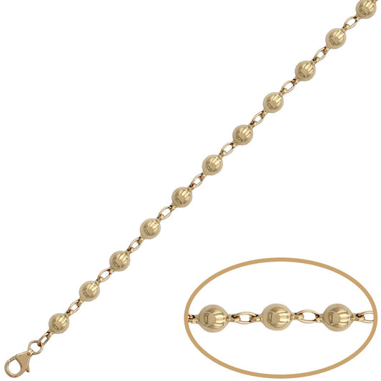 PULSERA ORO 18KL BOLAS 5MM