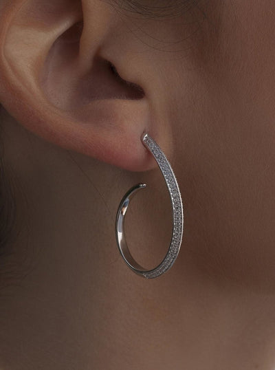 Pendientes aros originales plata JO-18513-W-A