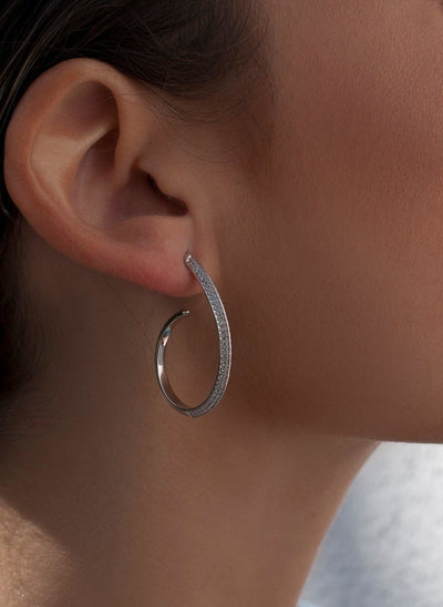 Pendientes aros originales plata JO-18513-W-A