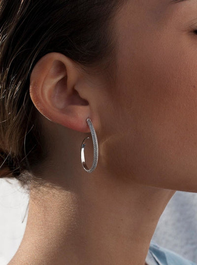 Pendientes aros originales plata JO-18513-W-A