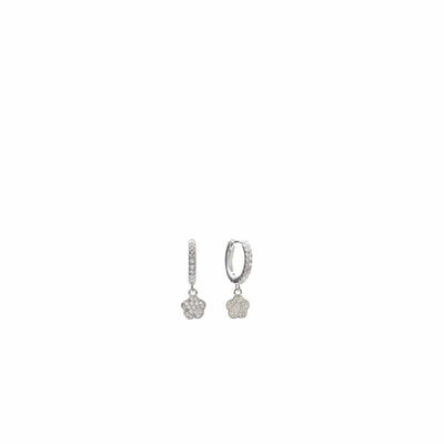 Pendientes aro colgante forma flor JO-18021-A