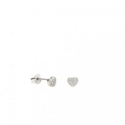 Pendientes brillantes pequeños motivo corazón JO-16370-W-A