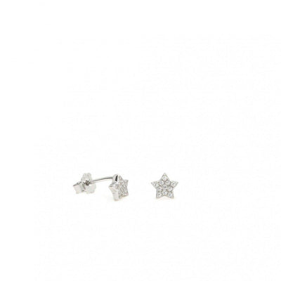 Pendientes mini estrella plata JO-16369-W-A