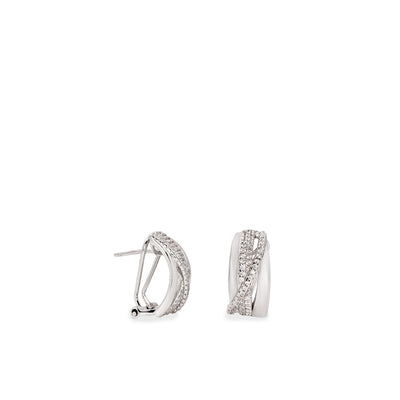 Pendientes cierre omega circonitas diseño elegante JO-20156-A
