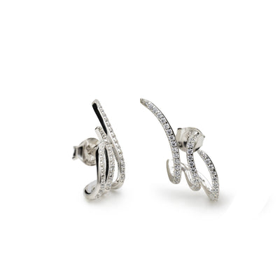 Pendientes originales plata diseño asimétrico JO-19643-A