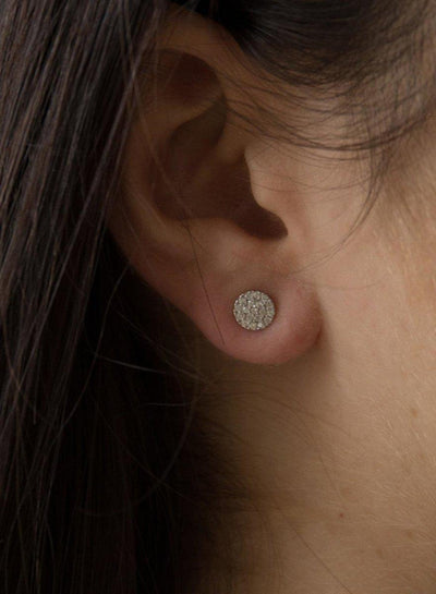 Pendientes mini círculo plata JO-16367-W-A