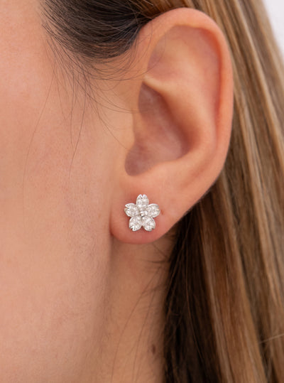 Pendientes pequeños forma flor JO-19935-A