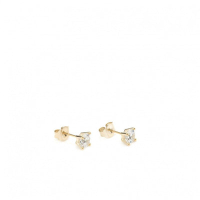 Pendientes diseño geométrico baño oro JO-10061-G-A
