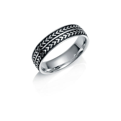 Anillo Hombre 2 Filas Espiga Envejecido JO-SO1270