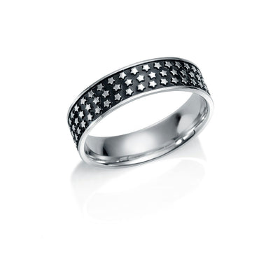 Anillo Hombre Estrellas Envejecido JO-SO1271