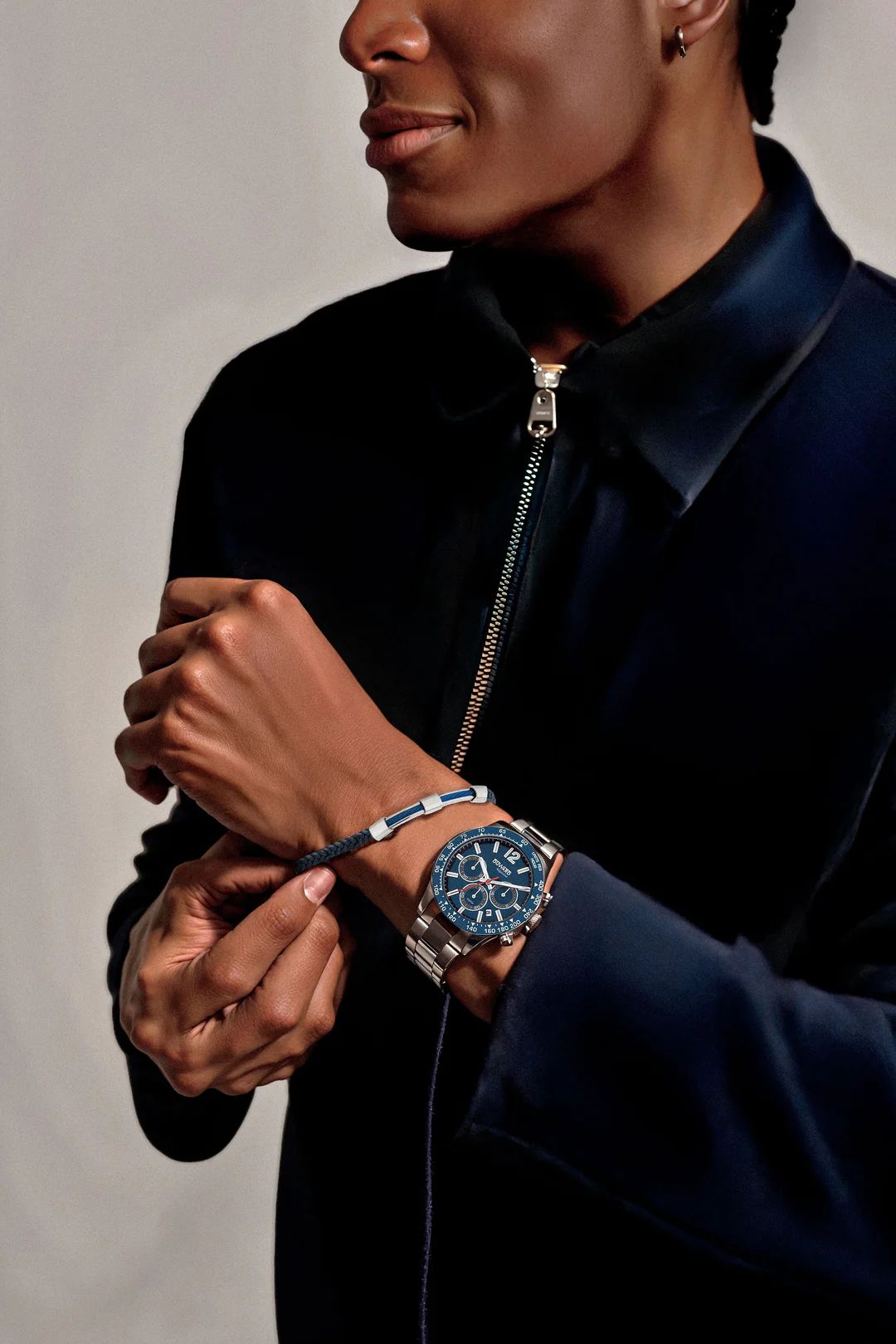 Reloj Duward Aquastar de Acero con Bisel y Esfera Azul - Relojería Joyería Orlando
