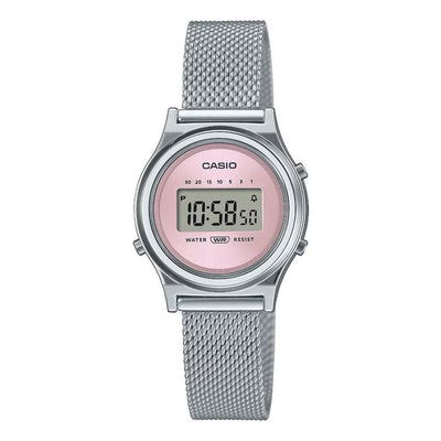 Reloj Casio Vintage  Malla Milanesa Rosa - JO-LA700WEM-4AEF