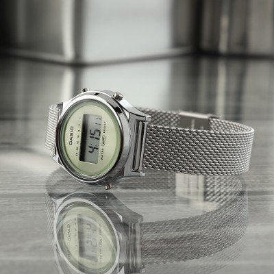 Reloj Casio Vintage  Malla Milanesa Verde - JO-LA700WEM-3AEF