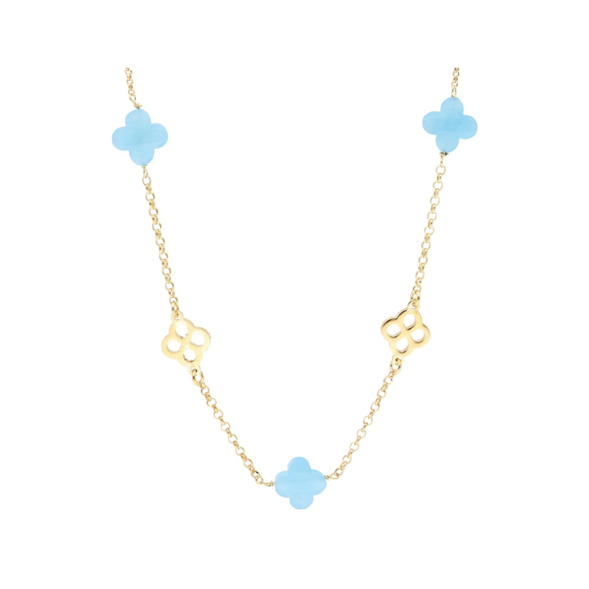 Collar Trébol Plata LAF6557CL-DA - Relojería Joyería Orlando