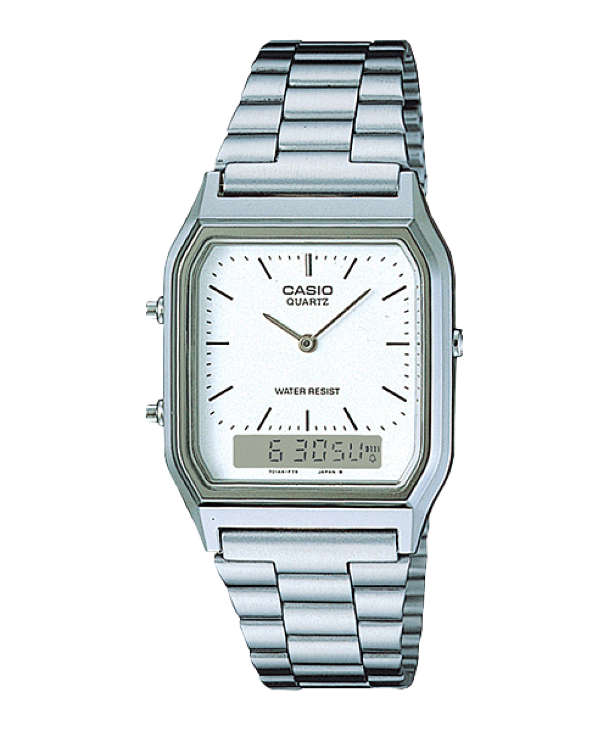 Reloj Casio Vintage AQ-230A-7DMQYES Ana-Digi Blanco - JO-AQ-230A-7DMQYES