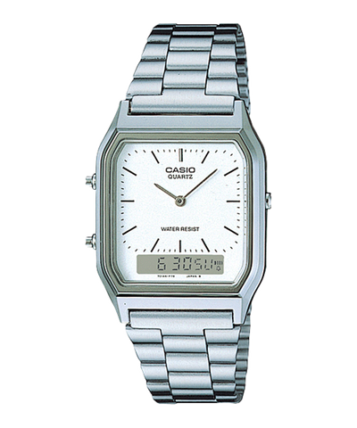 Reloj Casio Vintage AQ-230A-7DMQYES Ana-Digi Blanco - JO-AQ-230A-7DMQYES